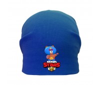 Шапка детская Бравл Старс синяя (Brawl Stars-0025) 50-52 см