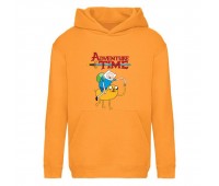 Худи детская Время Приключений 0010 (Adventure Time) оранжевый (ART orn 0010) 116 см