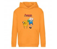 Худи детская Время Приключений 0013 (Adventure Time) оранжевый (ART orn 0013) 116 см