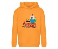 Худи детская Время Приключений 0014 (Adventure Time) оранжевый (ART orn 0014) 116 см