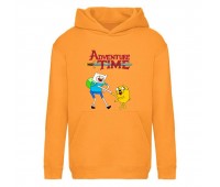 Худи детская Время Приключений 0017 (Adventure Time) оранжевый (ART orn 0017) 116 см