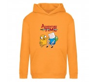 Худи детская Время Приключений 0018 (Adventure Time) оранжевый (ART orn 0018) 116 см