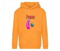 Худи детская Время Приключений 0025 (Adventure Time) оранжевый (ART orn 0025) 116 см