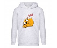 Худи детская Время Приключений 006 (Adventure Time) серый (ART gry 006) 116 см