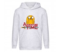 Худи детская Время Приключений 009 (Adventure Time) серый (ART gry 009) 116 см