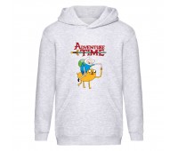 Худи детская Время Приключений 0010 (Adventure Time) серый (ART gry 0010) 116 см