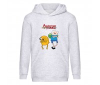 Худи детская Время Приключений 0013 (Adventure Time) серый (ART gry 0013) 116 см