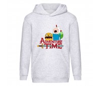 Худи детская Время Приключений 0014 (Adventure Time) серый (ART gry 0014) 116 см