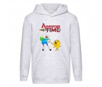 Худи детская Время Приключений 0017 (Adventure Time) серый (ART gry 0017) 116 см