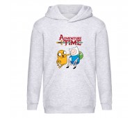 Худи детская Время Приключений 0018 (Adventure Time) серый (ART gry 0018) 116 см