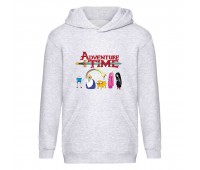 Худи детская Время Приключений 0022 (Adventure Time) серый (ART gry 0022) 116 см