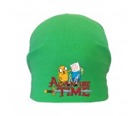 Шапка детская Время Приключений 001 (Adventure Time) зеленая (ATR grn 001) 54-56 см