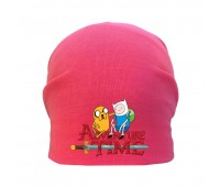 Шапка детская Время Приключений 001 (Adventure Time) розовая (ATR pnc 001) 50-52 см