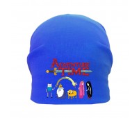 Шапка детская Время Приключений 002 (Adventure Time) синяя (ATR blu 002) 54-56 см