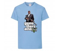 Футболка детская GTA 001 (Grand Theft Auto) голубая (GTA lbl 001) 116 см