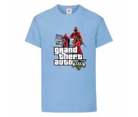 Футболка детская GTA 005 (Grand Theft Auto) голубая (GTA lbl 005) 116 см