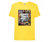 Футболка детская GTA 002 (Grand Theft Auto) желтая (GTA yel 002) 116 см