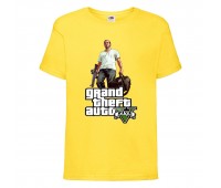 Футболка детская GTA 007 (Grand Theft Auto) желтая (GTA yel 007) 116 см