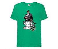 Футболка детская GTA 001 (Grand Theft Auto) зеленая (GTA grn 001) 116 см