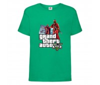 Футболка детская GTA 005 (Grand Theft Auto) зеленая (GTA grn 005) 116 см