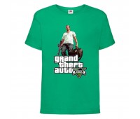Футболка детская GTA 007 (Grand Theft Auto) зеленая (GTA grn 007) 116 см