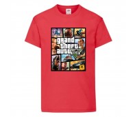Футболка детская GTA 002 (Grand Theft Auto) красная (GTA rd 002) 116 см