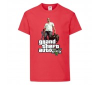Футболка детская GTA 007 (Grand Theft Auto) красная (GTA rd 007) 116 см