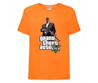 Футболка детская GTA 001 (Grand Theft Auto) оранжевая (GTA orn 001) 116 см