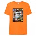 Футболка детская GTA 002 (Grand Theft Auto) оранжевая (GTA orn 002) 140 см