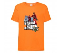Футболка детская GTA 005 (Grand Theft Auto) оранжевая (GTA orn 005) 116 см