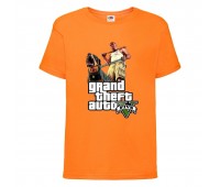 Футболка детская GTA 006 (Grand Theft Auto) оранжевая (GTA orn 006) 116 см