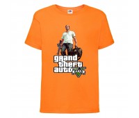 Футболка детская GTA 007 (Grand Theft Auto) оранжевая (GTA orn 007) 116 см