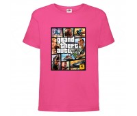 Футболка детская GTA 002 (Grand Theft Auto) розовая (GTA pnc 002) 116 см