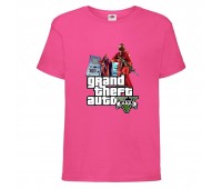 Футболка детская GTA 005 (Grand Theft Auto) розовая (GTA pnc 005) 116 см