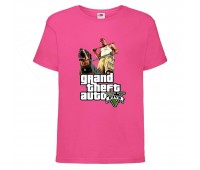 Футболка детская GTA 006 (Grand Theft Auto) розовая (GTA pnc 006) 116 см