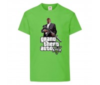 Футболка детская GTA 001 (Grand Theft Auto) светлозеленая (GTA lgrn 001) 116 см