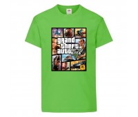 Футболка детская GTA 002 (Grand Theft Auto) светлозеленая (GTA lgrn 002) 116 см