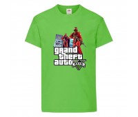 Футболка детская GTA 005 (Grand Theft Auto) светлозеленая (GTA lgrn 005) 116 см