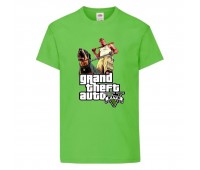 Футболка детская GTA 006 (Grand Theft Auto) светлозеленая (GTA lgrn 006) 116 см
