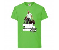 Футболка детская GTA 007 (Grand Theft Auto) светлозеленая (GTA lgrn 007) 116 см