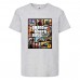 Футболка детская GTA 002 (Grand Theft Auto) серая (GTA gry 002) 164 см
