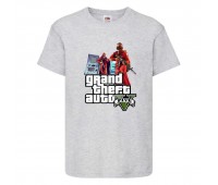 Футболка детская GTA 005 (Grand Theft Auto) серая (GTA gry 005) 116 см