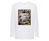 Лонгслив реглан GTA 002 (Grand Theft Auto) белый (GTA wh 002) 116 см