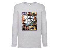 Лонгслив реглан GTA 002 (Grand Theft Auto) серый (GTA gry 002) 116 см