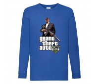 Лонгслив реглан GTA 001 (Grand Theft Auto) синий (GTA blu 001) 116 см