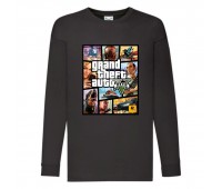 Лонгслив реглан GTA 002 (Grand Theft Auto) черный (GTA blc 002) 116 см