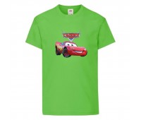 Футболка детская ТАЧКИ 001 (CARS) светлозеленая (CAR lgrn 001) 104 см