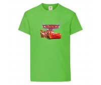 Футболка детская ТАЧКИ 002 (CARS) светлозеленая (CAR lgrn 002) 104 см