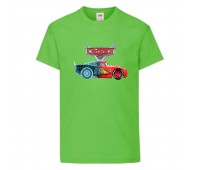 Футболка детская ТАЧКИ 006 (CARS) светлозеленая (CAR lgrn 006) 104 см