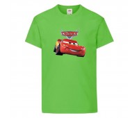 Футболка детская ТАЧКИ 007 (CARS) светлозеленая (CAR lgrn 007) 104 см